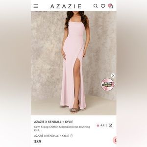 Azazie blushing pink dress